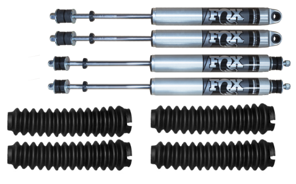 Set of Fox Performance Series IFP +2" lift Land Rover Defender shocks with Shaft Boots